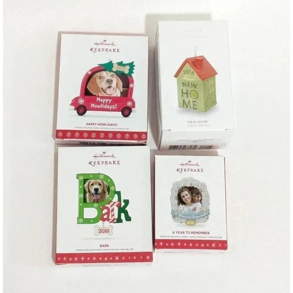 Hallmark Keepsake Holiday Christmas Ornament Lot of 4 Dog New Home 2017 2016 - Picture 1 of 4